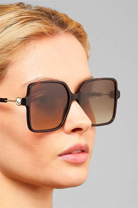 fendi women's square 60mm sunglasses|Fendi unisex sunglasses.